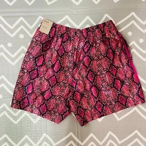 Nike limited edition animal snake print shorts neon pink